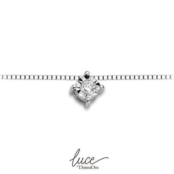 Collana Donna Oro Donna Luce in Oro Diamante 0.04 Ct DHPL8503.004 - DHPL8503.004